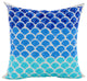 Decorative Pillows Blue 20"x20" Art Silk, Blessed With The Sea