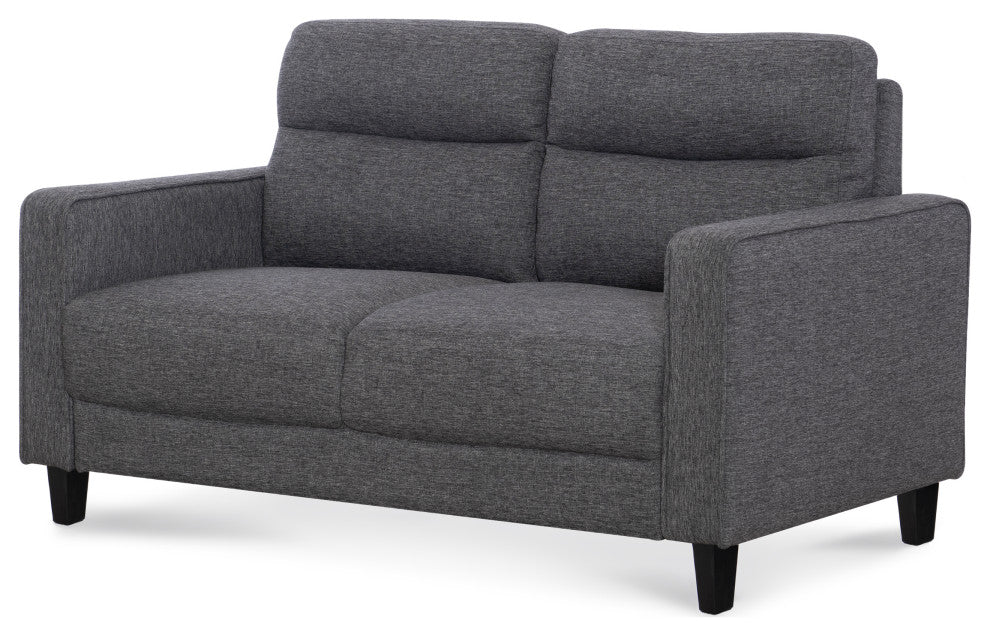 Asher Channeled Loveseat, Gray
