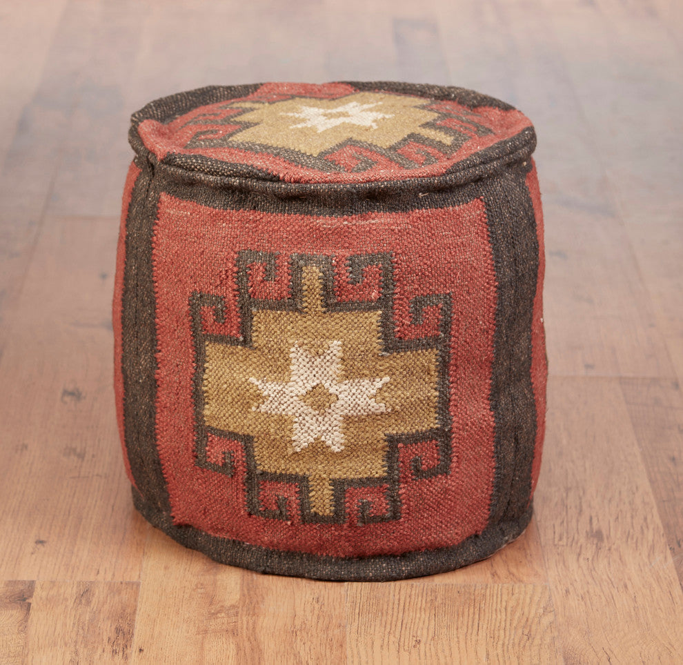 Round Kilim Pouf