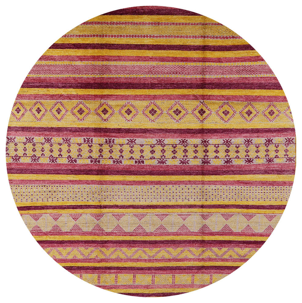 Ahgly Company Indoor Round Mid-Century Modern Area Rugs, 3' Round