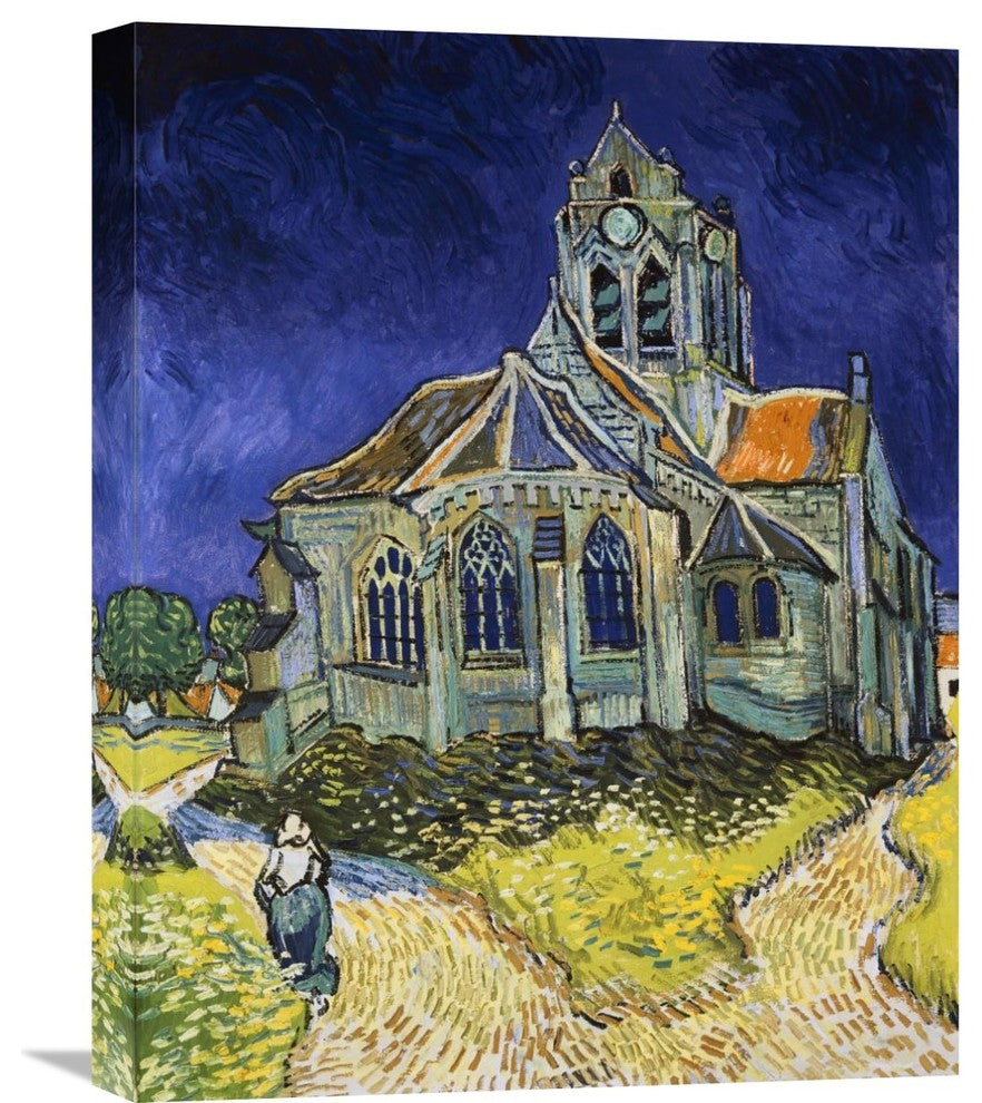 "The Church at Auvers" Stretched Canvas Giclee by Vincent Van Gogh, 17"x22"