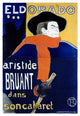 "Eldorado / Aristide Bruant" Print by Henri Toulouse-Lautrec, 29"x42"
