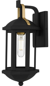 Crestfield One Light Outdoor Wall Lantern in Matte Black