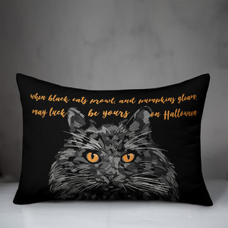 May Luck be yours on Halloween 14"x20" Throw Pillow