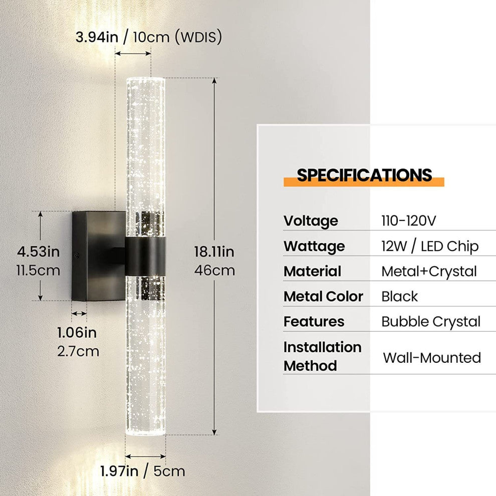 Mostoles | Creative Bubble Crystal Wall Lamp, Gold