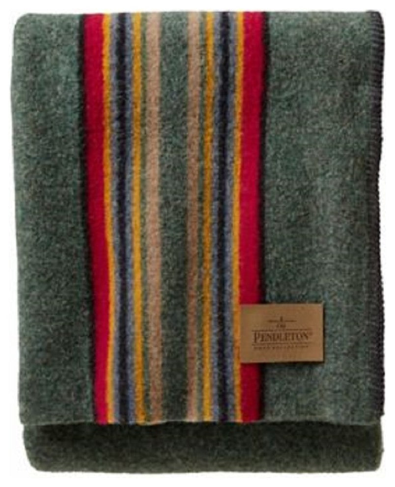 Pendleton Yakima Camp Blanket Green Heather, Queen