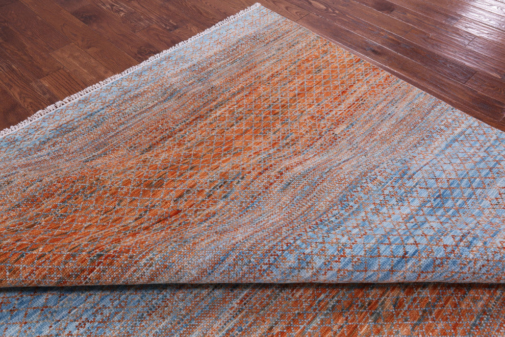 10' 1" X 14' 0" Savannah Grass Hand-Knotted Wool Rug - Q13189