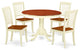 Hlda5-Bmk-W 5Pc Round 42"Table And 4 Vertical Slatted Chairs