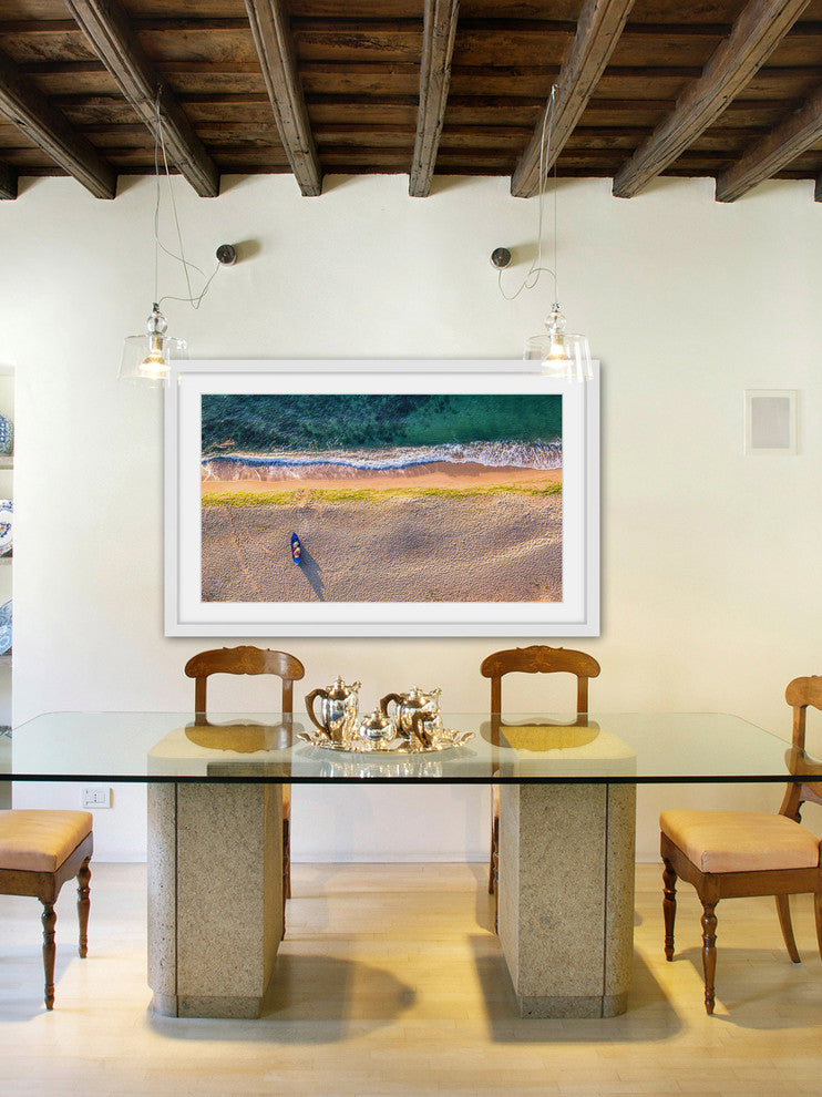 "One Canoe" Framed Painting Print