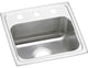 Elkay LRAD171655 Lustertone 17" Drop In Single Basin Stainless - 3 Faucet Holes