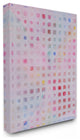 Square Pattern Abstract Pink Red Painting, 16"x20", Canvas Art