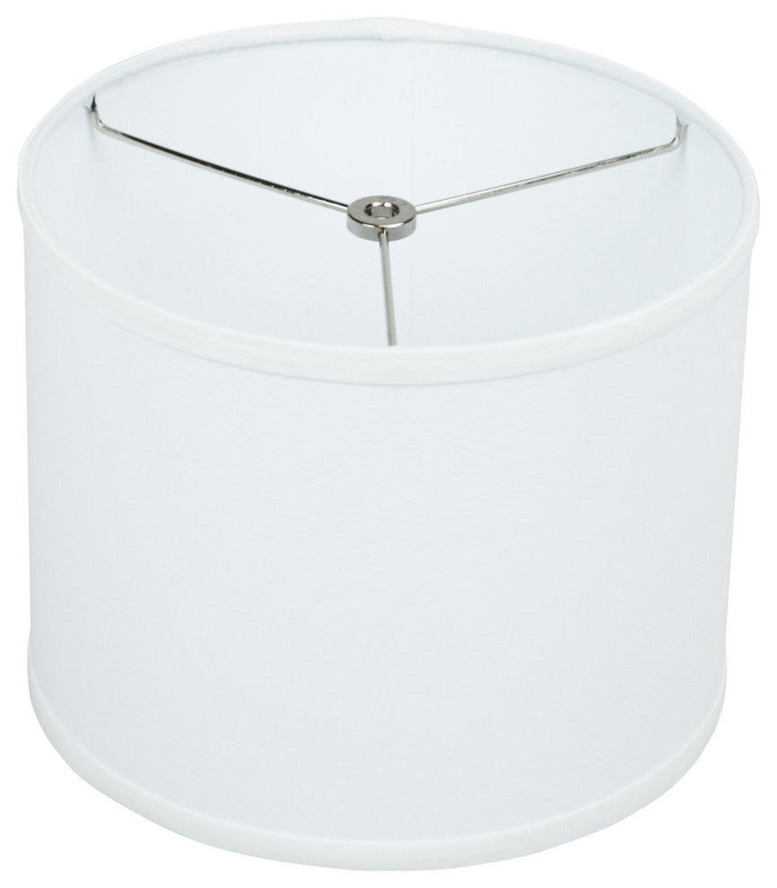 Fenchel Shades 10"x10"x8" Spider Attachment Drum Lamp Shade, Linen White