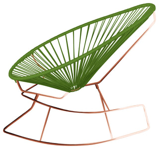 Acapulco Indoor/Outdoor Handmade Rocker, Cactus Weave, Copper Frame