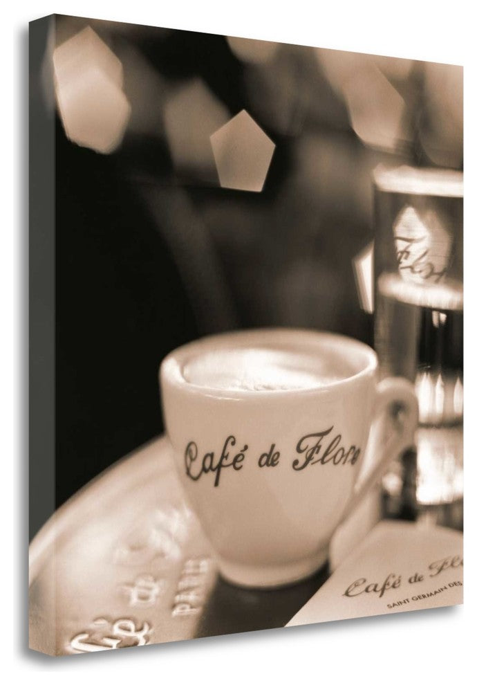 "Cafe St. Germain Des Pres" By Alan Blaustein, Giclee on Gallery Wrap Canvas