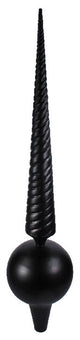 Dalvento, Venetian Finial, Black Matte on Steel, Medium