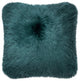 Modern Sheepskin Double-Sided Pillow, Atlantic Deep, 18"x18"