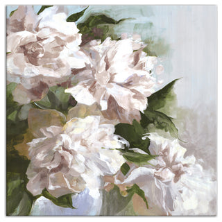 Neutral Painted Blooms 24x24 Canvas Wall Art