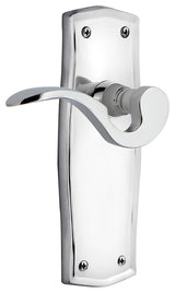 Prairie Plate With Manor Lever, Bright Chrome, Privacy, Non-Handed