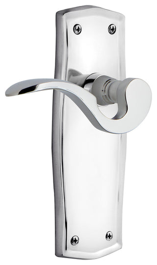Prairie Plate With Manor Lever, Bright Chrome, Privacy, Non-Handed