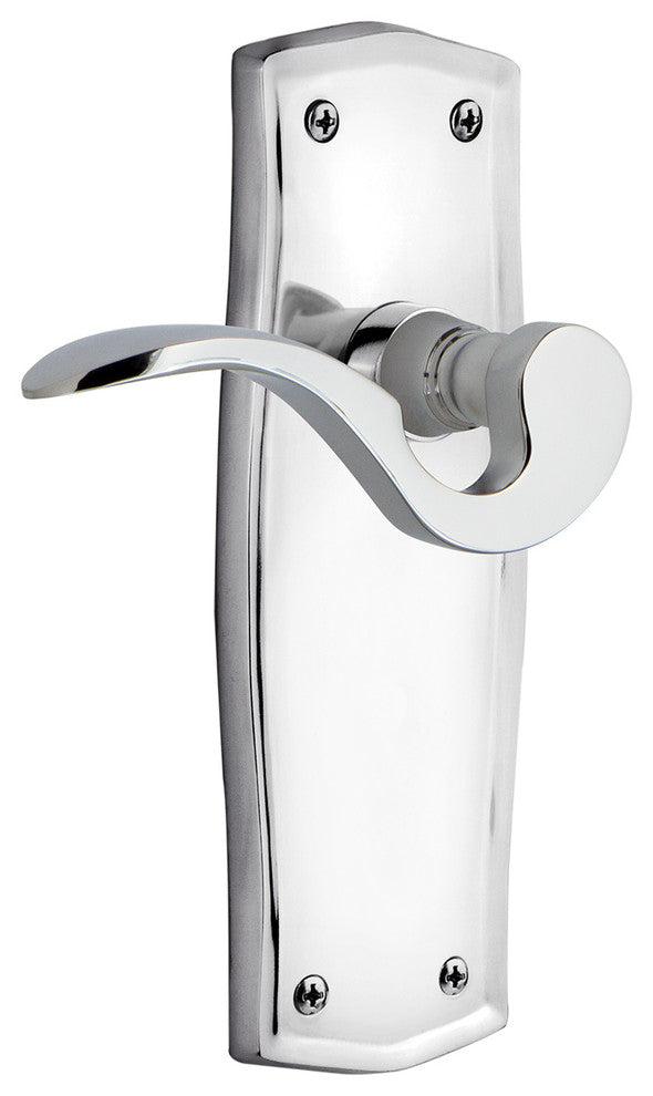 Prairie Plate With Manor Lever, Bright Chrome, Privacy, Non-Handed