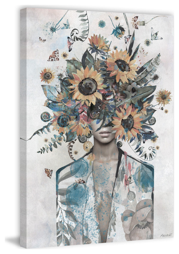 "Be a Sunflower" Painting Print on Wrapped Canvas, 24x36