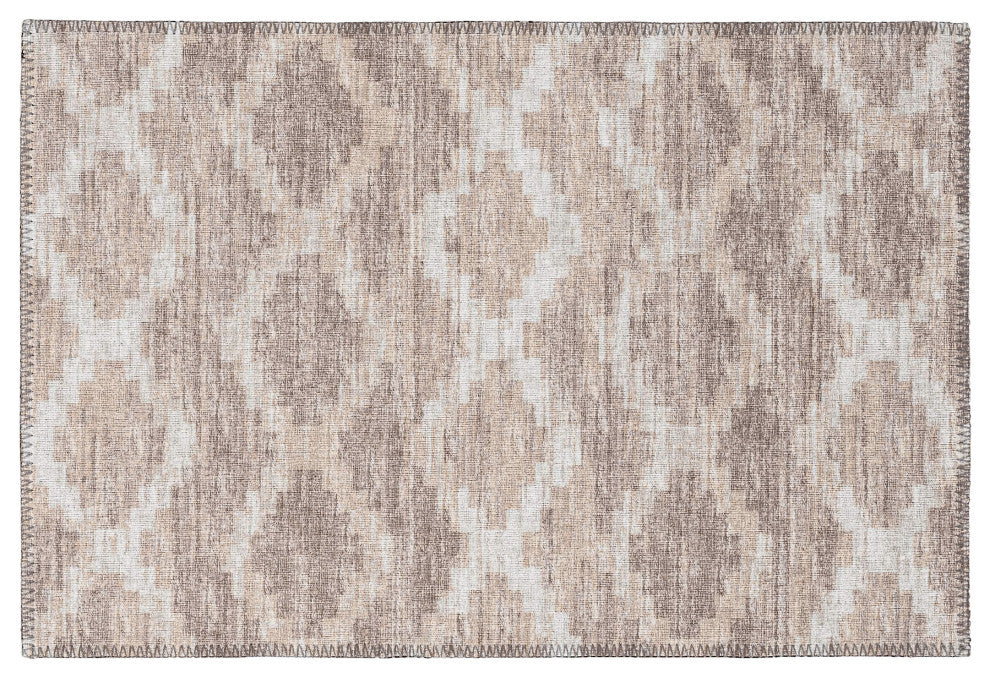 Indoor/Outdoor Sedona SN9 Taupe Machine Washable 1'8" x 2'6" Rug