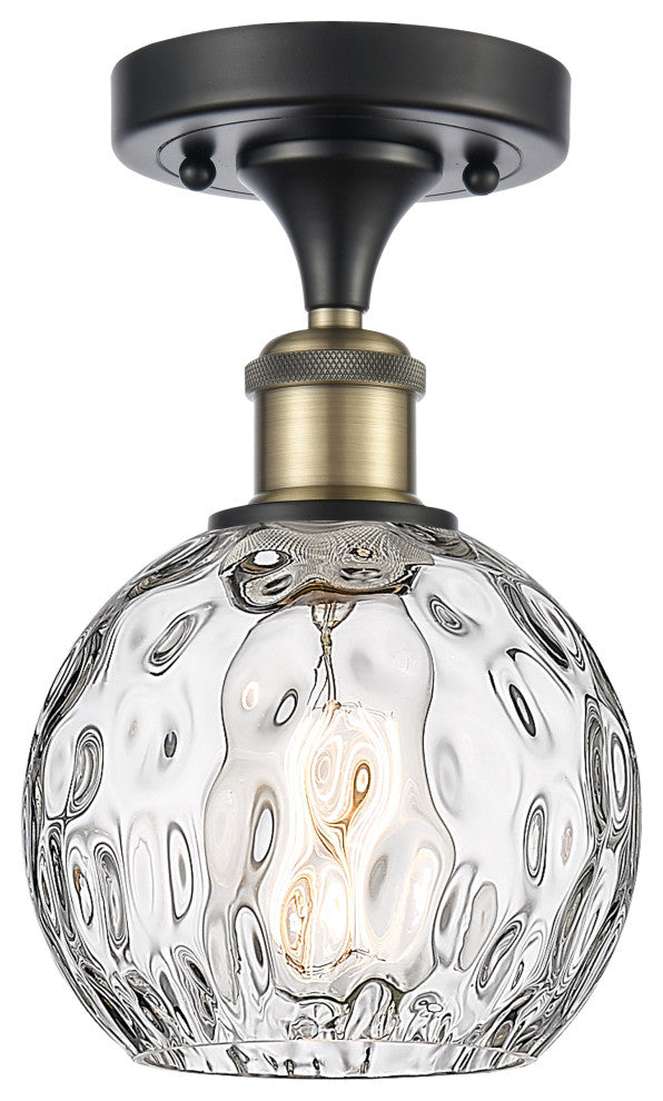 Innovations 516-1C-BAB-G1215-6 1-Light Semi-Flush Mount, Black Antique Brass