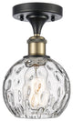 Innovations 516-1C-BAB-G1215-6 1-Light Semi-Flush Mount, Black Antique Brass
