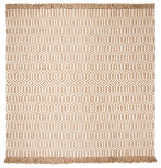 Safavieh Natural Fiber Collection NF184 Rug, Natural/Ivory, 7' Square