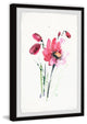 "Blooming Pink Smudge" Framed Painting Print, 16"x24"