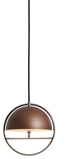 Huan Pendant, Cocoa/Chrome, Small