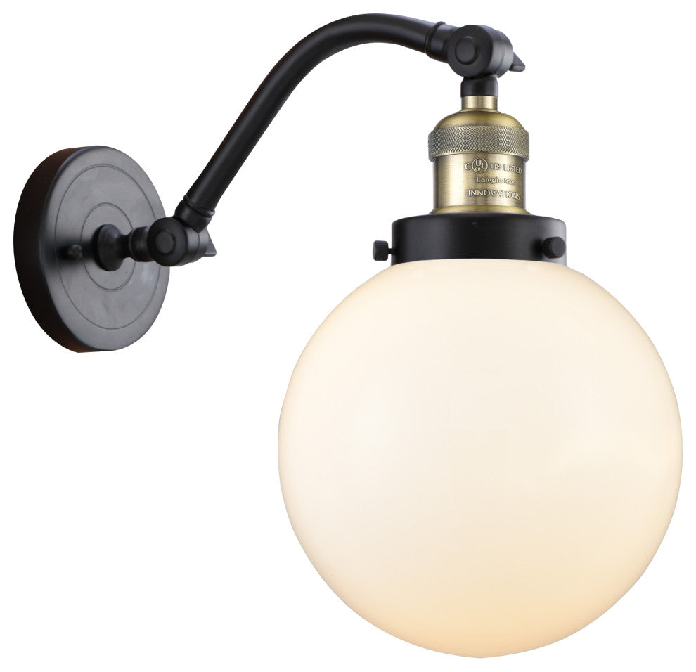 INNOVATIONS LIGHTING 515-1W-BAB-G201-8-LED Large Beacon 1 Light Sconce