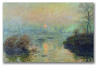 'Sun Setting Over the Seine' Canvas Art by Claude Monet