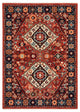 2' X 3' Red Blue Machine Woven Oriental Indoor Area Rug