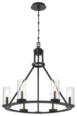 6-Light Chandelier, Black