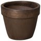 14" Dia Metallic Ceramic Round Flower Pot Planter