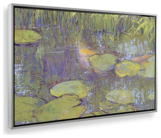 "Game of Shadows" - A Reflective Pond's Serene Art Canvas