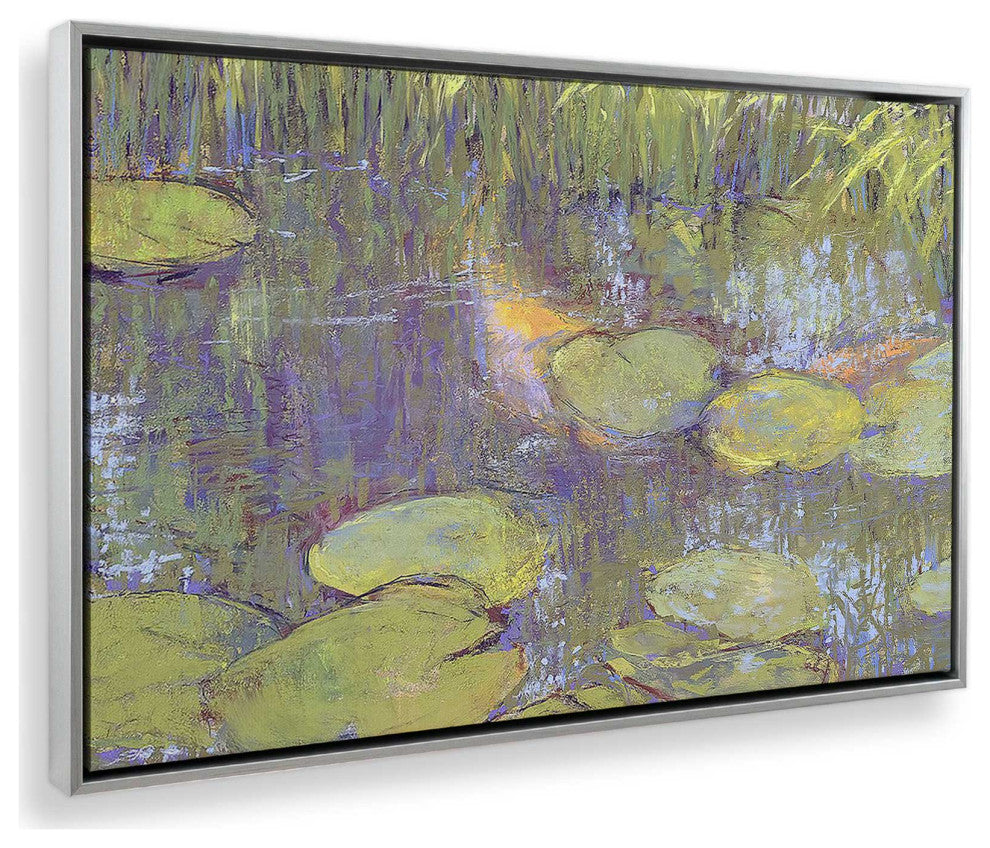 "Game of Shadows" - A Reflective Pond's Serene Art Canvas