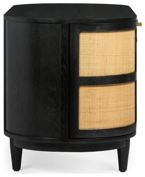 Canggu Cane Solid Wood Desk - Charcoal