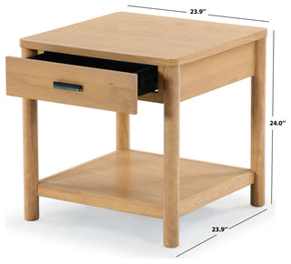 Safavieh Couture Jaylessa 1 Drawer End Table, Natural