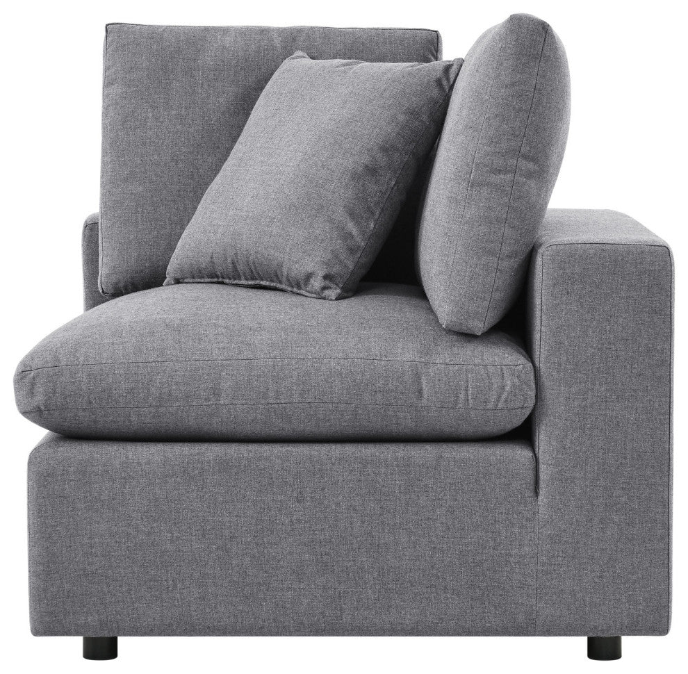 Modular Lounge Sectional Deep Sofa Set, Sunbrella, Gray, Modern, Outdoor
