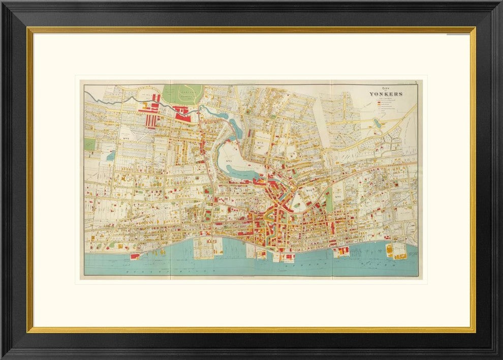 "Composite: Yonkers, New York, 1893" Framed Print by Joseph Rudolf Bien, 32"x23"