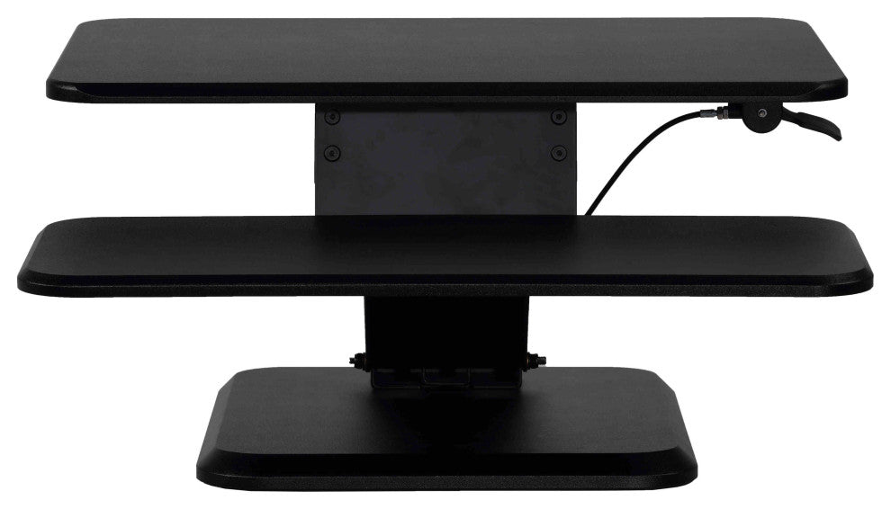 Cortesi Home Orbit Sit to Stand Adjustable Desktop Monitor Stand, Black
