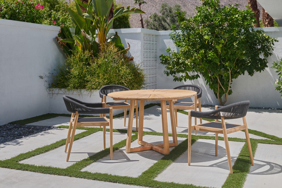 Cambria Round Teak Outdoor Dining Table