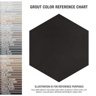 Textile Basic Grand Hex Black Porcelain Floor and Wall Tile