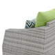 Cannes 6 Piece Sunbrella Outdoor Love and Motion Club Seating Set, Gingko Green