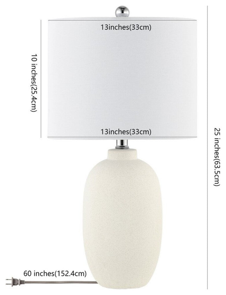 Safavieh Zema Table Lamp Ivory