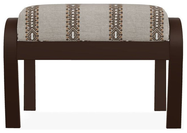 Belle Isle Cushion Outdoor Ottoman, Guru Walnut/Kona