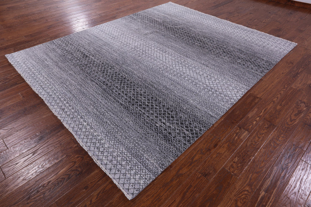 8' 1" X 10' 0" Savannah Grass Handmade Wool Rug - Q13406