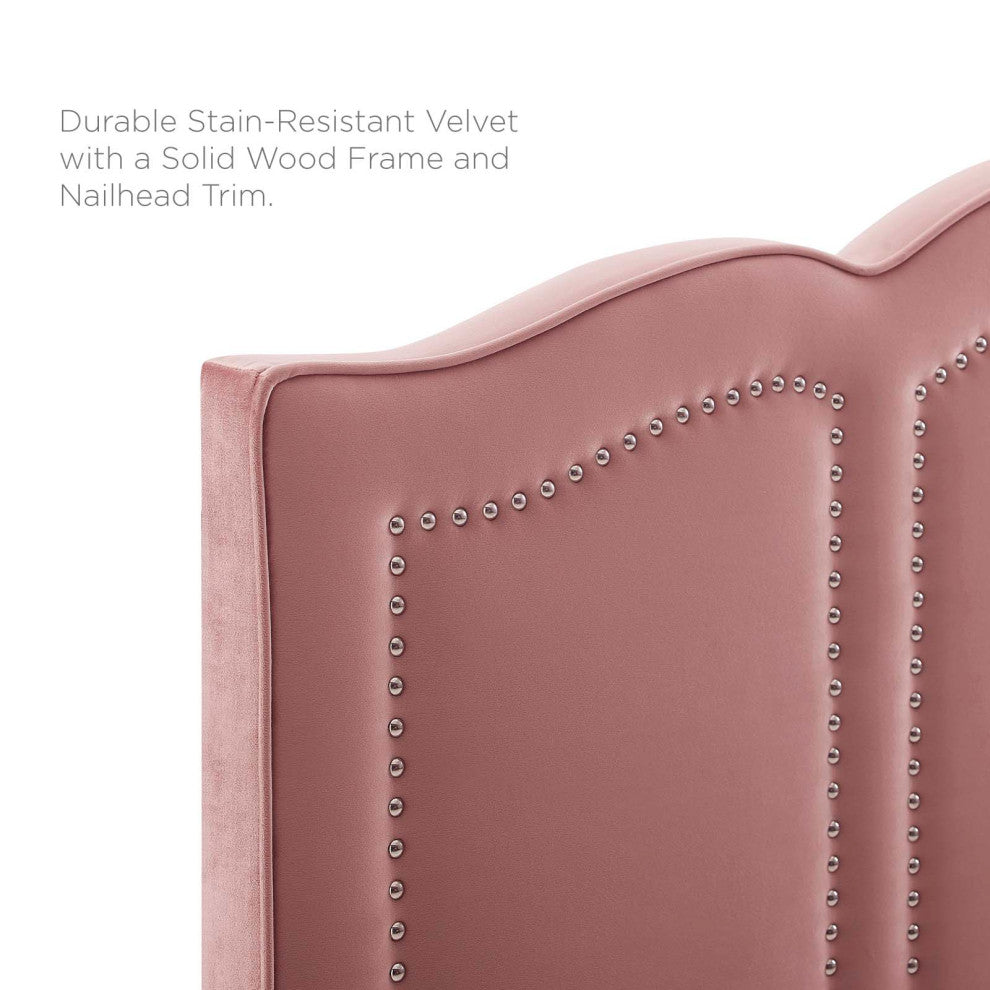 Headboard, King Size, Velvet, Pink, Modern Contemporary, Bedroom Master Suite